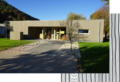 Außenansicht eines Schlüsselfertigbau