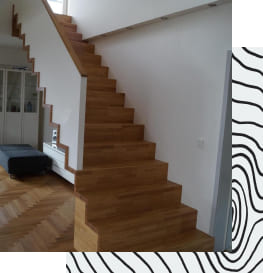 Faltwerktreppe aus Holz